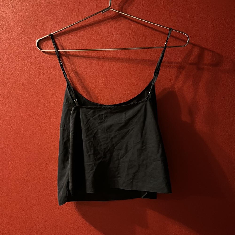 Robert Rodriguez Basic Black Cropped Tank Top. Si… - image 2